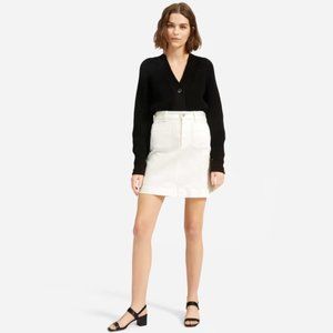Everlane patch pocket white skirt size 4